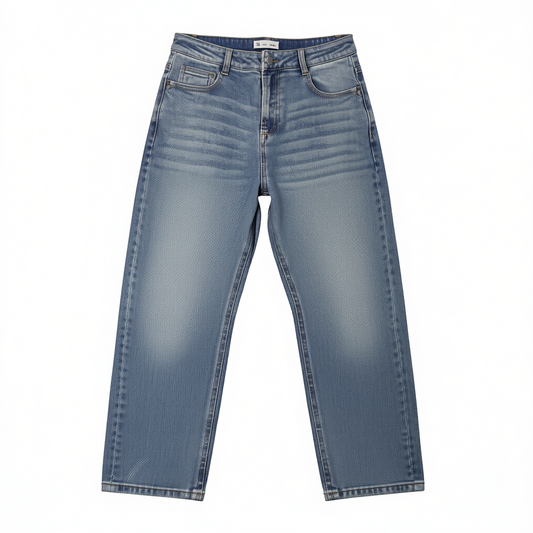 [733]MM  [Live Stream 90% Off Special] Retro Intellectual 100% Cotton Stone Washed Slim Straight Pants for Women