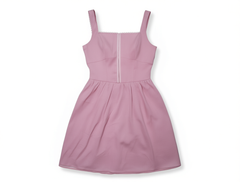 [740]GM  RETURN SELF/New Belted Boat Neck Cotton Linen Reformation Dress Skirt for Women