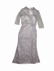 [706]GN   New Silver-Gray Long-Length Mermaid Evening Gown for Women - High-End Hostess Dress for Annual Party