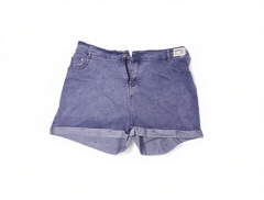 [528]NM Plus Size Women's Denim Shorts for Over 200 Pounds, Loose Fit High Waist Button Front Three-Quarter Pants