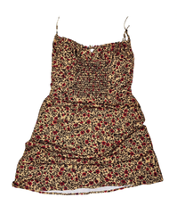 [815]GG   Gu Xiaojie ~ Blogger's Choice French Style Unique Luxury Vintage Flower Cluster Drawstring Strap Dress for Women