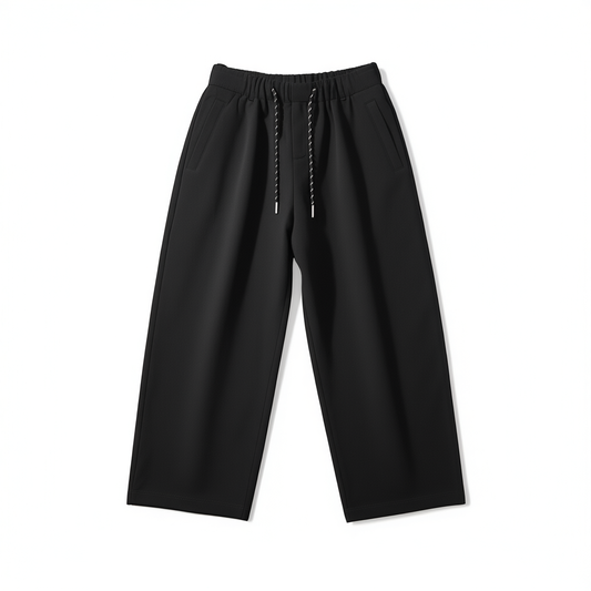[768]GM   Soft Air-Layer Drawstring Sweatpants, Versatile Drape Silhouette, Casual Straight-Leg Tracksuit Pants