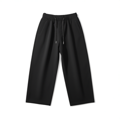 [768]GM   Soft Air-Layer Drawstring Sweatpants, Versatile Drape Silhouette, Casual Straight-Leg Tracksuit Pants
