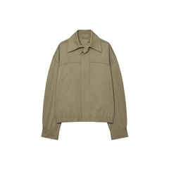 [222]G    Sansu Vintage Safari Series Wrinkle-Resistant Structured Jacket Coat for Women Spring Flight Jacket