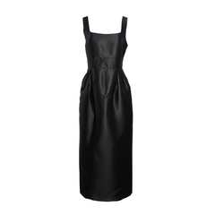[686]GG   Sophisticated minimalist ins-style camisole high-waist fitted dress for birthday parties and corporate annual meetings, also great for holiday getaways