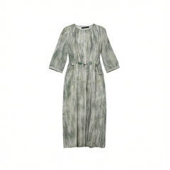 [662]GG     French-style figure-flattering pleated dress with a design aesthetic, women's new summer 2025 trendy elegant waist-cinching dress
