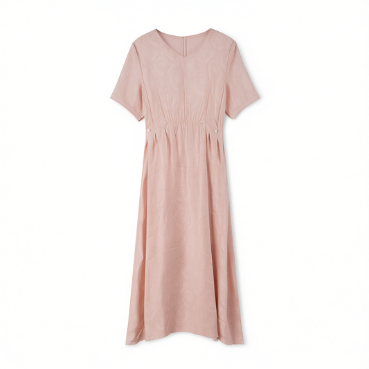 [174]GM   V-Neck Cinched Waist Beach Resort Dress for Women, Trendy and Beautiful Skirt This Year