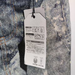 [704]N haonanhuang kangli digital printing ink splatter stains washed vintage distressed loose slim leg jeans