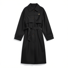 [597]GG     Women's Mid-Length Trench Coat 、Spring and Autumn Intellectual-Style Petite British Style Jacket