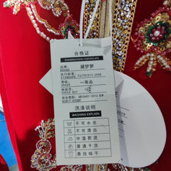 [185]N [Promotional Price] Velvet Xiuhe Dress 2025 New Model High-end Wedding Dress Traditional Chinese Wedding Costume Banquet Dress Bridal Outfit Handmade