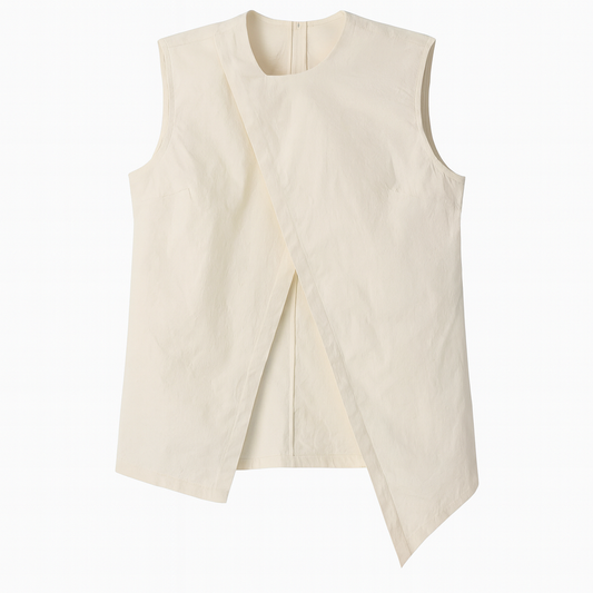 [231]GS   Cloud Surge Moment Layered Heavy-Duty Deconstructed Pleated Skirt Zen-Inspired Set Artistic Straps Camisole