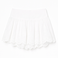 [233]GS Weekendhub White Lace Skirt 2025 New Collection A-line Skirt High-Waisted Short Skirt Korean-Style Skirt Designer Style