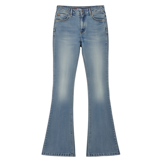 [780]N Authentic Stock I.AM.GIA Yuxi Yu's Collection Soft and Elastic Fabric Skinny Low-Rise Bootcut Jeans