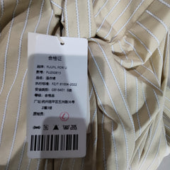 [388]GG    Women's  Dress, Stretchy Wrap Dress with Cutout Details and French Stripes