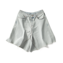 [580]G   RARELY ALIKE A TYPE DENIM SHORTS IN LIGHT WASH BLUE