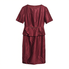 [735] Petite Mother Wedding Banquet Cheongsam 2025 New Style Bridal Robe for Mother-in-Law, Fake Two-Piece Dress Summer