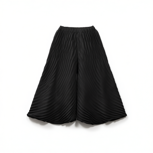 [713]GM   Pleated Plus-Size , Elegant Women's  Pants, Loose Silhouette for a Slimming Effect, High-End Design