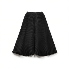 [713]GM   Pleated Plus-Size , Elegant Women's  Pants, Loose Silhouette for a Slimming Effect, High-End Design