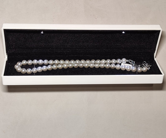 [617] GM  Female Gray Pearl Chain Spliced Necklace Niche Personalized Qixi Festival Gift