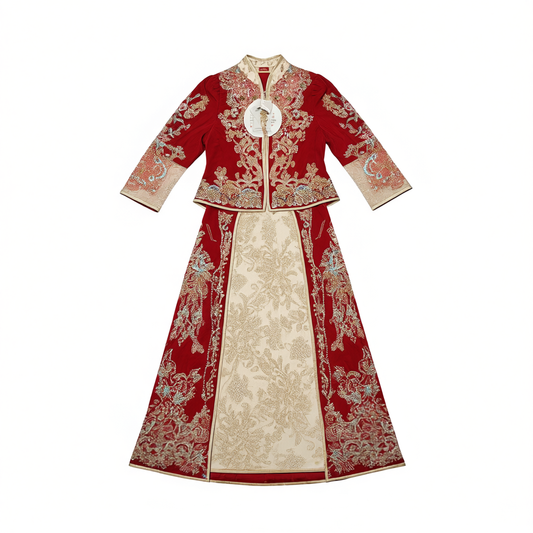 [365]N [Carnival Price] Xihe Dress 2025 Spring/Summer New Bride High-End Wedding Dress Chinese Bridal Gown Toast Dress Elaborately Decorated