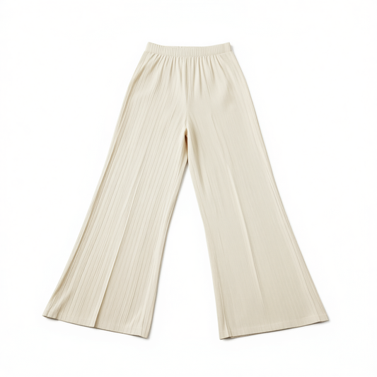 [745]GM    Japan direct mail Issey Miyake pleated patchwork high-waisted straight pants loose wide-leg pants for women