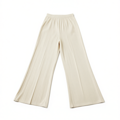 [745]G    Japan direct mail Issey Miyake pleated patchwork high-waisted straight pants loose wide-leg pants for women