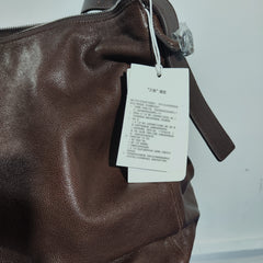 [585]M MOREN Hobo Bag. Vegetable-tanned cowhide, soft, French-style, commuter tote/handbag with a free-form structure and large capacity