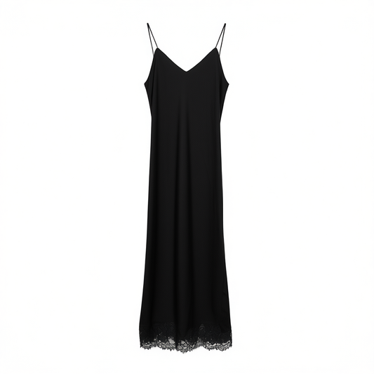[969]GG    6A Grade 25MM Silk Elastic Heavy Crepe Cami Dress