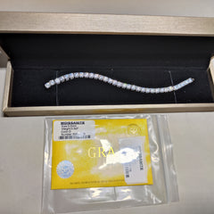 [807]G    Paved Moissanite Tennis Bracelet in Light Luxury Minimalist Style,  Imitation Diamond Bangle as a Gift for Women and Men