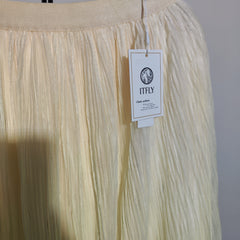 [152] Korean Gradient Color Pleated Midi Skirt for Women, Summer New Arrival, Loose Fit, Slimming Tulle Fabric, Fairy-Style Layered Skirt