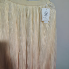 [408] Korean-style gradient pleated midi skirt for women, new summer collection, loose and slimming design, tulle fabric, fairy-style sheer skirt