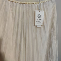 [920] Korean Style White Mesh Midi Skirt for Women, Summer New Arrivals, High-Waisted, Flowy and Slimming, Versatile Tulle Pleated Fairy Skirt