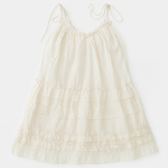 [281]GS   DAYDAYUP Women's Summer Beach Vacation Layered Dress with Backless Cross-Back Straps and French Lace