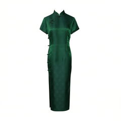 [656]G   Fourth Young Lady Premium Mulberry Silk Qipao: Vintage Old Shanghai Style, Elegant and High-End