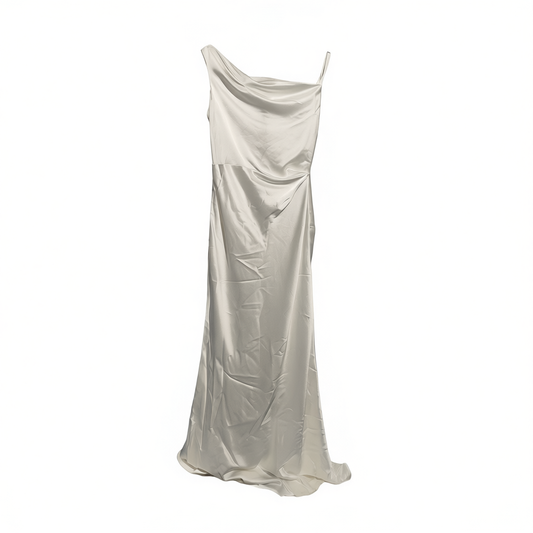 [182]GM   White Bridal Dress "White Magnolia"  Backless Bridal Robe Evening Gown For Toast