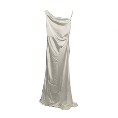 [182]GM   White Bridal Dress "White Magnolia"  Backless Bridal Robe Evening Gown For Toast