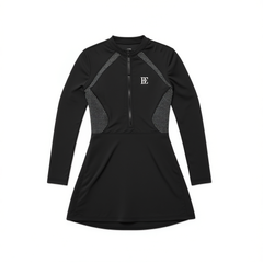 [882]G   BE VANDAAN  Long-Sleeve Dress-Style One-Piece Swimsuit for Women, Premium Feel, Plus Size, Slimming, Hot Spring Swimwear