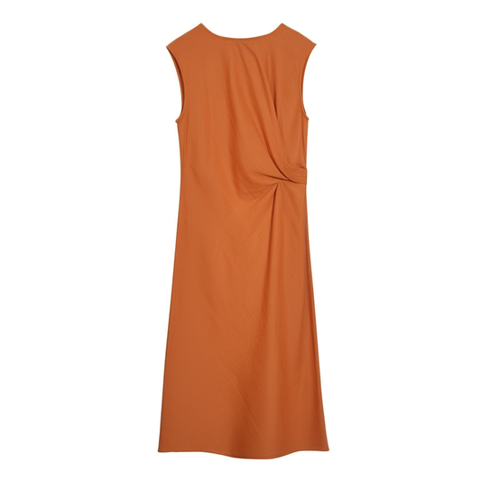 [687]MM  Longxier Summer French Style Slimming Tie-Sleeveless Dress High-Waisted Ruffle Design Long Skirt T484