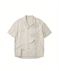 [251]MM  Orchid Linen Loose Resort Short-Sleeve Shirt in South French Style by Valley Boy Original Men's Wear