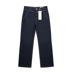 [186]GM      Fashion Curved-Jegging Comfortable Breathable Banana Wide-Leg White Jeans