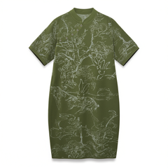 [024] [New Chinese Style] EIN Yanmei Retro Dopamine Jacquard Qipao Knit Dress Women Summer New Arrival