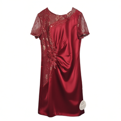 [841] Acid Dressed Mother of the Bride Wedding Ware 2025 New Style Qi Pao High-End Small Mother Wedding Dress Summer