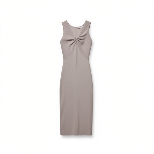 [590]G   [Carnival Price] Mix Selection | Mermaid Tears V-neck Knotted Slim-fit Knitted Vest Dress 2025 Summer French Light Luxury