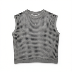 [091]G    MEIYANG [In Stock] Sesame Paste Knitwear, Cotton-Linen with Silver Threads - Round Neck with Hood - Thursday