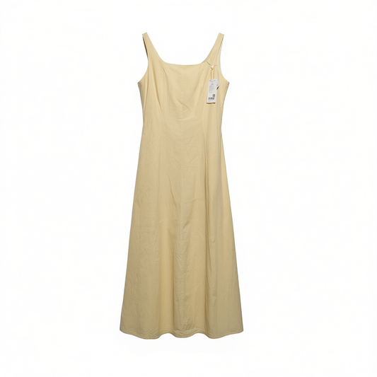 [054] [Carnival Price] Zhang Ruonan's Style | INMAN Uro Summer 2025 New French Style Pale Gooser Yellow Spaghetti Strap Dress