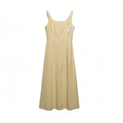 [054] [Carnival Price] Zhang Ruonan's Style | INMAN Uro Summer 2025 New French Style Pale Gooser Yellow Spaghetti Strap Dress