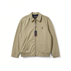 [407]G   Actual photo of in-stock spring/autumn jacket for men and women, double-layer pure cotton old money style Harrington G9 khaki jacket for elderly party members