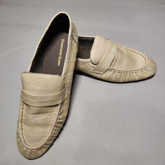 [647]G    [Shoemaker Queen x Rare Luxury] Genuine Eel Skin Loafers - British-Style Small Leather Shoes with Thick Heels and Retro Design