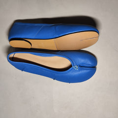 [318]GM   Toe Flats Cowhide Leather  Niche Pinched Pleat Flat Shoes - Thursday