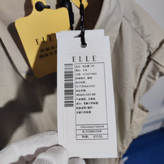 [539]G   ELLE Modern Workwear-style Women's Dress  Summer New Arrival 100% Cotton Designed Commuter-style Fashion Shirt Dress